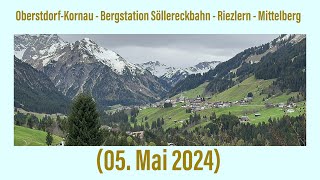 Von Deutschland Oberstdorf nach Österreich Mittelberg  Kleinwalsertal 05 Mai 2024 ￼ [upl. by Roque323]