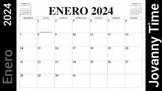 Calendario  Enero 2024 [upl. by Rolf]