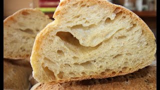 Pane di Semola e farina Integrale ricetta molto facile di pane a lunga Lievitazione [upl. by Ena]