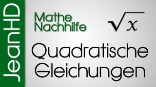 Mathe Nachhilfe  Quadratische Gleichungen Gleichungen höheren Grades [upl. by Fineman591]