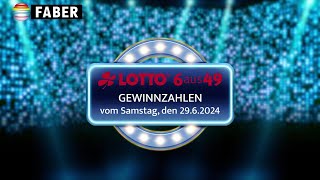 FABER Lotto · LottoGewinnzahlen vom Samstag den 29062024 [upl. by Dannie]