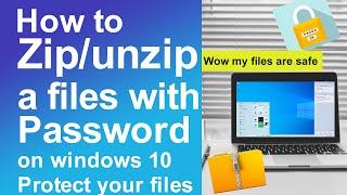 How to Zipunzip a file with Password on windows 10 [upl. by Sairu]