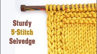 How to Knit Neat 5STITCH SELVEDGES  Easy amp Sturdy Edging Pattern [upl. by Mitzie]