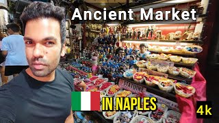 Naples Walking Tour Ancient market place  Famous places  old churchs walk through [upl. by Lak]