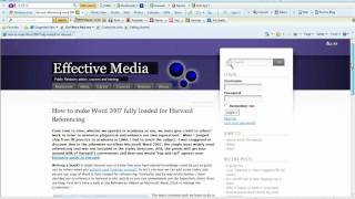 Harvard Referencing Word 2007 [upl. by Yerdna]