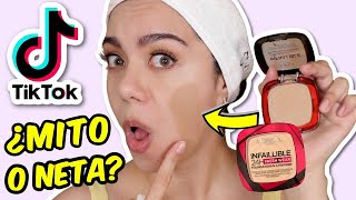 PROBANDO LA BASE VIRAL DE MAQUILLAJE EN POLVO DE LOREAL ¿MITO O NETA  MARIEBELLE COSMETICS [upl. by Elene750]