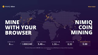 How to mine Nimiq Coin from your web browser Nimiq Coin web mining [upl. by Sateia]