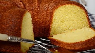 Cream Cheese Pound Cake Recipe Demonstration  Joyofbakingcom [upl. by Rue]