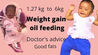 weight gain for babies  feeding coconut oil I fast and healthy weight gain for premature babies [upl. by Htiek]