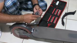 How to change e scooter Battery  Change Mudguard  on a Crony Electric Scooter [upl. by Weitzman526]