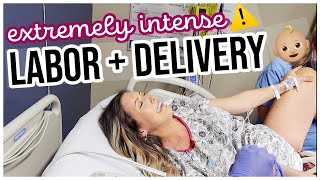 OFFICIAL BIRTH VLOG RAW  REAL LABOR  DELIVERY OF BABY NATURAL BIRTH BriannaK [upl. by Llednahs84]