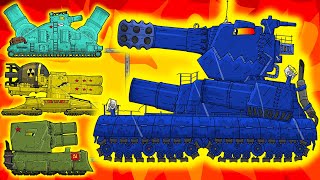 Mega Tanks Battle  Karl44 Vs KV44 Tank Vs Dora  Cartoons about tanks [upl. by Yrailih]