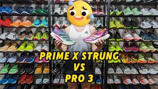 Adidas Adizero Prime X Strung Vs Pro 3  Completely Irrelevant Right Now 😔 running nevergiveup [upl. by Ecirehc104]