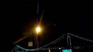 Driving under the Verrazano Narrows Bridge at night [upl. by Navonod]