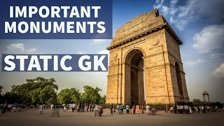 Important Monuments  places in India  Static GK [upl. by Ire173]