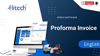 Proforma Invoice in Hitech BillSoft under GST English 916262989804 [upl. by Esyahc]