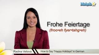 How to Say quotHappy Holidaysquot in German [upl. by Akived]