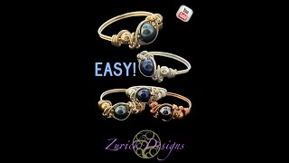 Adorable Wire Bead Ring Tutorial Highlights [upl. by Idnar319]