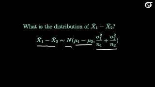 The Sampling Distribution of the Difference in Sample Means X1 bar  X2 bar [upl. by Llemar]