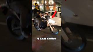 Electric dirt bike vs overconfident rider 😳 surron bikelife [upl. by Eimam54]