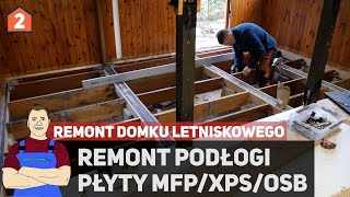 Remont podłogi na starych legarach  Płyty MFPXPSOSB  Bosch Professional seria 185LI [upl. by Ynahirb]