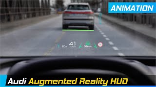 Augmented Reality HeadUpDisplay on Audi Q4 [upl. by Solegnave657]