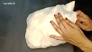 How to make a pillow at home  Easy diy pillow tutorial  5 min sewing project for beginners [upl. by Ahsat]