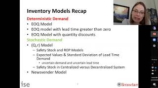 Recap of Inventory Models EOQ Qr Newsvendor [upl. by Meggs]