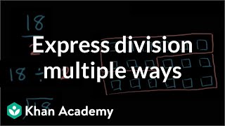 Example Expressing division in multiple ways  Arithmetic  Khan Academy [upl. by Lebasiram287]