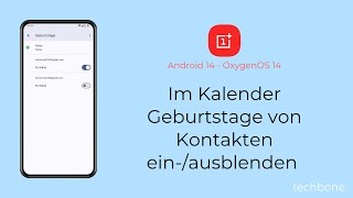 Im Kalender Geburtstage von Kontakten einausblenden  OnePlus Android 14  OxygenOS 14 [upl. by Bazluke]