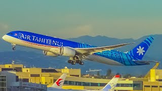 4K Beautiful Evening Departures from Los Angeles International Airport [upl. by Leur602]