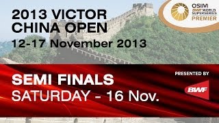 SF  MS  Chong Wei Feng vs Chen Long  2013 Victor China Open [upl. by Clemen698]