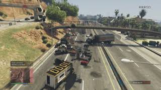 GTA V Franklin blowing up vehicles with Buzzard attack chopper part 2 [upl. by Brianna]