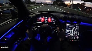 The New Mercedes C Class 2022 Night Test Drive [upl. by Anilave]