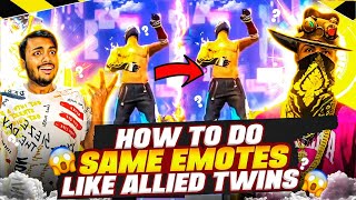 How Allied Twins show their emotes at same time ft AssassinsARMY Free Fire Max [upl. by Hump552]