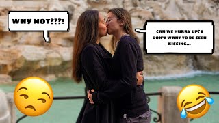 REFUSING TO KISS IN PUBLIC WHILE IN ROME Prank on wife [upl. by Alysa]