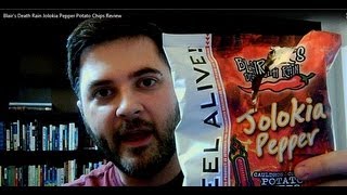 Blairs Death Rain Jolokia Pepper Potato Chips Review [upl. by Nnodnarb473]