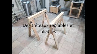 Des tréteaux réglables et pliables V2 [upl. by Matthew]