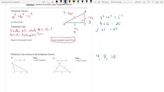 Lesson 81 Day 1  Pythagorean Theorem [upl. by Gerger]