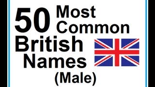 Learn English  Lesson 23 50 Most Common British Names male [upl. by Meredithe]