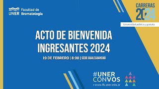 🔴 Bienvenida CAVU 2024  Facultad de Bromatología [upl. by Inobe]