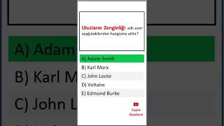 Ulusların Zenginliği adlı eser kime aittir kpss kpsssoruçözümleri güncelbilgiler [upl. by Annahsit]