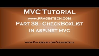 Part 38 CheckBoxList in asp net mvc [upl. by Farrica]