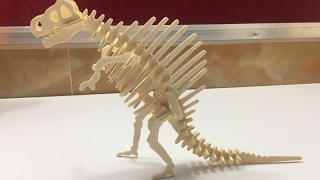 DIY Miniature Little Spinosaurus  Woodcraft Construction Kit [upl. by Trebron]