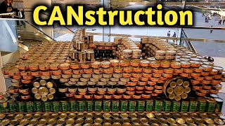 Canned Food SCULPTURES 🥫 CANstruction at Brookfield Place NYC [upl. by Araik]