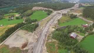 Dronefilm nye E6 Øyom bru  Hardvollsmarka faunapassasje [upl. by Adalia629]