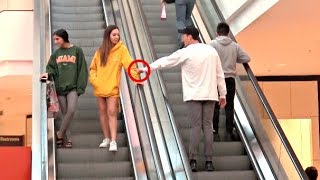 Touching Hands On The Escalator Prank [upl. by Etsyrk542]