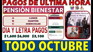 🎁SORPRESA TODO OCTUBRE💣BUENA Noticia YA DEPOSITARON PENSION BIENESTAR ¡RECIBE tu DINERO [upl. by Henri946]