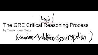 How to solve GRE critical reasoning CR questions by a 170V scorer [upl. by Sibylla]