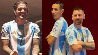 quotEs la últimaquot la chicana de De Paul a Messi y Di María en la foto para la Copa América [upl. by Elram]